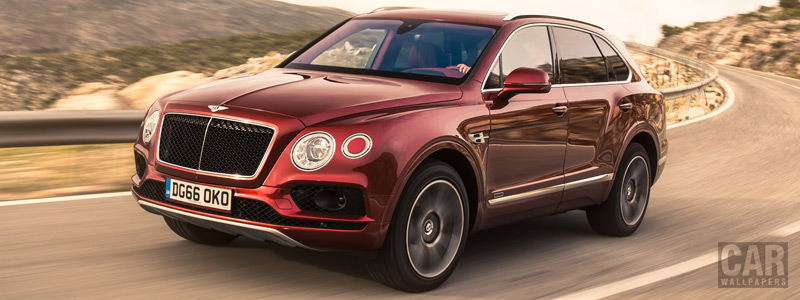 Обои автомобили Bentley Bentayga Diesel (Rubino Red) - 2016 - Car wallpapers