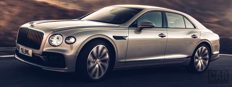 Обои автомобили Bentley Flying Spur Blackline (White Sand) - 2019 - Car wallpapers