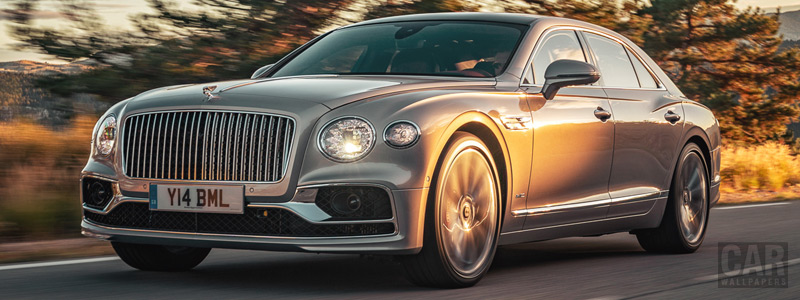 Обои автомобили Bentley Flying Spur (Extreme Silver) - 2019 - Car wallpapers