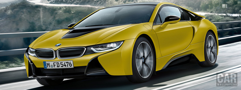 Обои автомобили BMW i8 Frozen Yellow Edition - 2017 - Car wallpapers